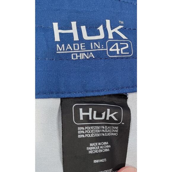 Huk Pursuit Boardshorts Fishing Men's Blue‎ size 42  #9 - Picture 3 of 4